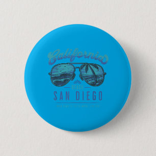 Vintage San Diego Kalifornien Sonnenbrille Strand  Button