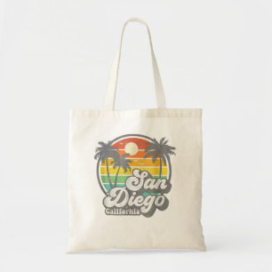 Vintage San Diego Strand Kalifornien Surfen Retro  Tragetasche