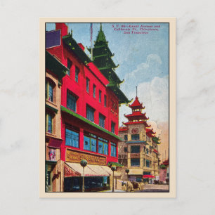 Vintage San Francisco Chinatown Postkarte