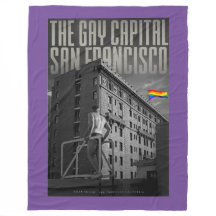Vintage San Francisco Fleece-Decke