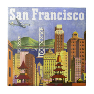 Vintage San Francisco Fliese