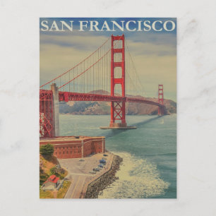 Vintage San Francisco Reise-Postkarte Postkarte