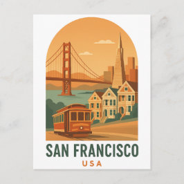 Vintage San Francisco Travel Postcard | Golden Postkarte