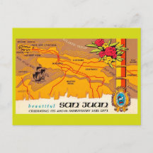 Vintage-San-Juan-Grußpostkarte