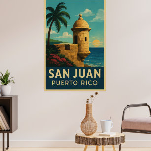 Vintage San Juan Puerto Rico Poster
