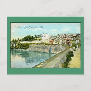 Vintage San Juan, Puerto Rico Postkarte