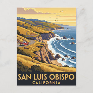 Vintage San Luis Obispo  Kalifornien Postkarte