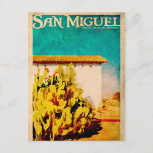 Vintage San Miguel Reise-Postkarte Postkarte