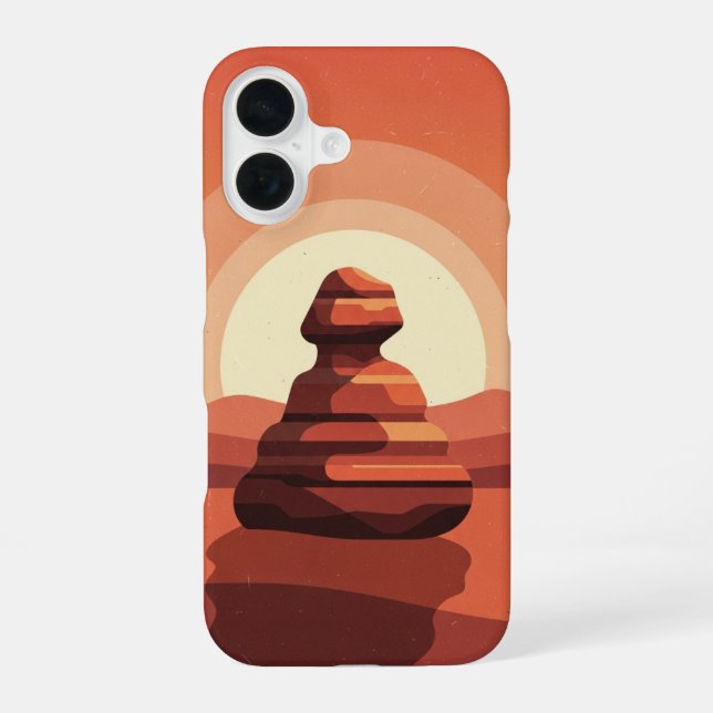 Vintage Sandstein-Felsen iPhone 16 Hülle (Rückseite)