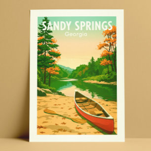 Vintage Sandy Springs Georgia Postkarte