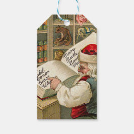 Vintage Sankt, die an frecher und Nizza Liste Geschenkanhänger