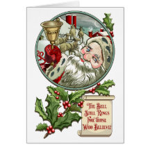 Vintage Santa 12x18 `Karte