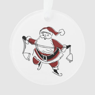 Vintage Santa Acrylic Christmas Ornament