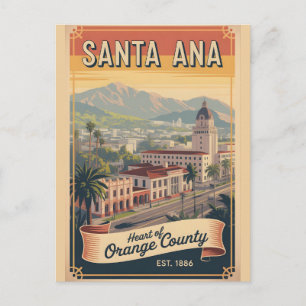 Vintage Santa Ana Kalifornien Retro-Reise Postkarte