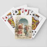 Vintage Santa and Children Spielkarten<br><div class="desc">Victorian Christmas playing cards for stocking stuffers! Cute Vintage Holiday card decks to give and get. Perfekt for a Christmas Party favor!</div>