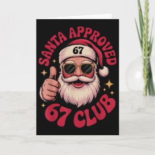 Vintage Santa Approved 67 Club - Lustiges Weihnach Karte