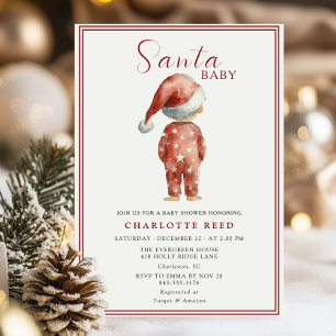 Vintage-Santa-Baby-Christmas-Baby-Show Einladung
