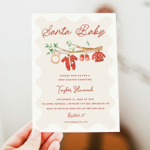 Vintage Santa Baby Weihnachten Baby Shower