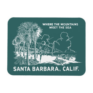 Vintage Santa Barabara Kalifornien Magnet