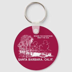 Vintage Santa Barabara Kalifornien Schlüsselanhänger