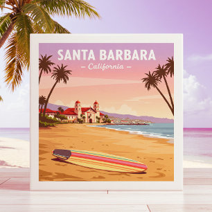 Vintage Santa Barbara Kalifornien Fliese
