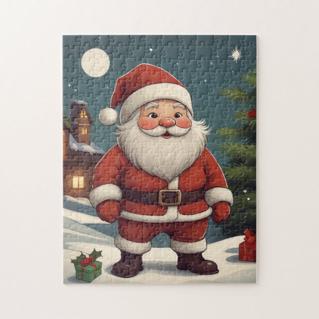 Vintage Santa Claus Christmas Illustration  Puzzle (Vertikal)