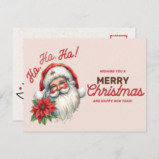 Vintage Santa Claus Feiertagspostkarte