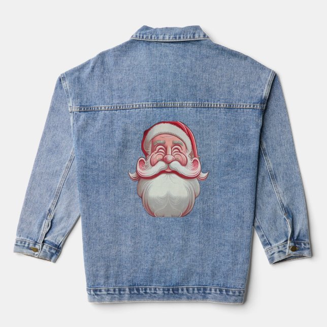 Vintage Santa Claus-FrauenJacket Jeansjacke (Rückseite)
