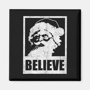 Vintage Santa Claus Glaubt Retro Weihnachten im Ju Magnet