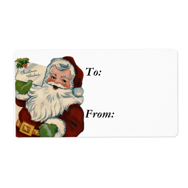 Vintage Santa Claus Labels (Vorne)