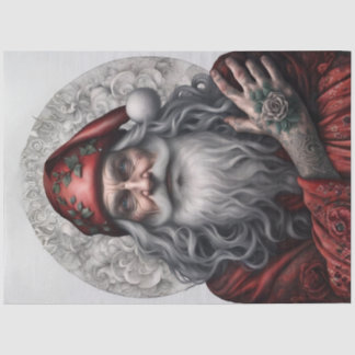 Vintage Santa Claus Portrait Decoupage Paper Seidenpapier