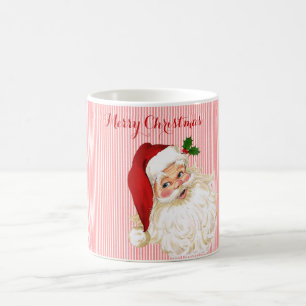 Vintage Santa Claus Red Strip Kaffee Tasse