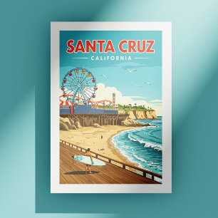 Vintage Santa Cruz Kalifornien Postkarte