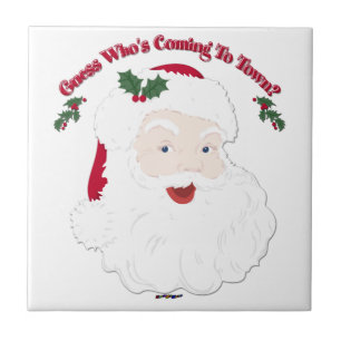 Vintage Santa Errate, wer kommt? Fliese