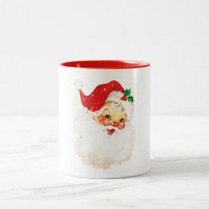 Vintage Santa Face Tasse