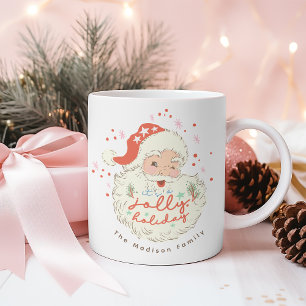 Vintage Santa Fröhliche Feiertagsgeschenk Kaffeetasse
