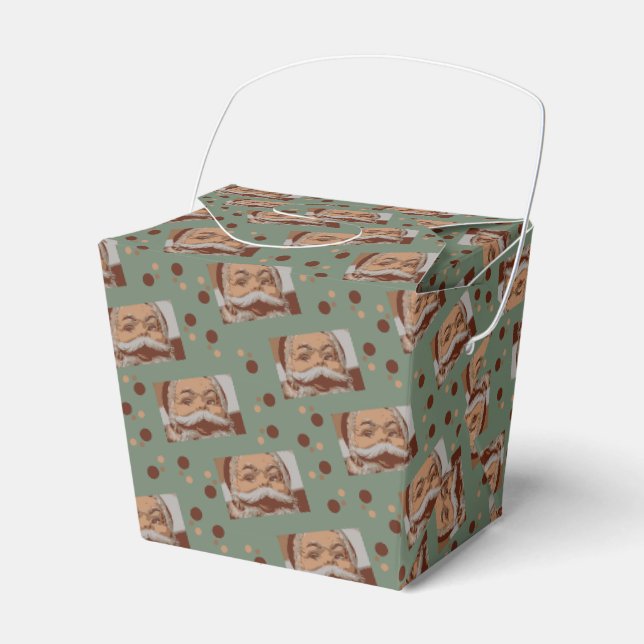 Vintage Santa Geschenkboxen Geschenkschachtel (Vorderseite)