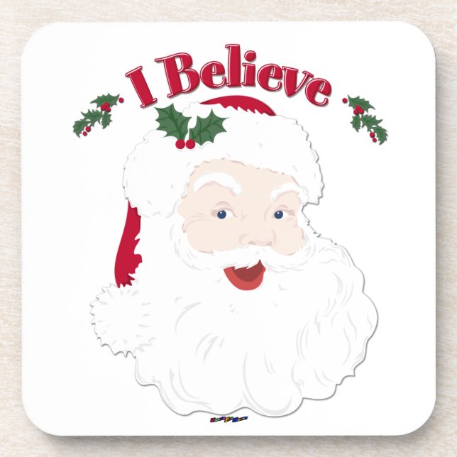 Vintage Santa I Untersetzer (Vorderseite)