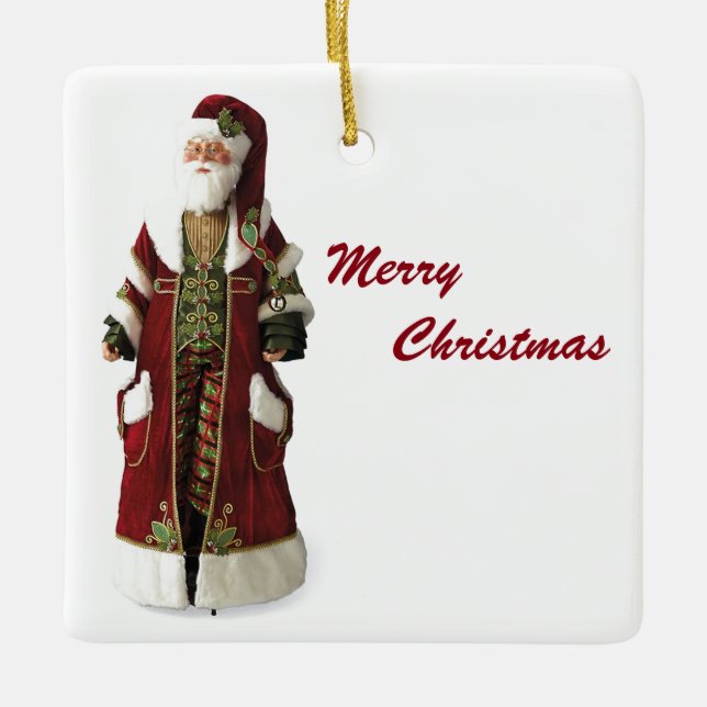 **VINTAGE SANTA** KERAMIKORNAMENT (Vorderseite)