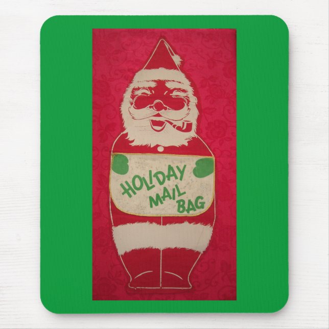 Vintage Santa Mail-Tasche Mousepad (Vorne)