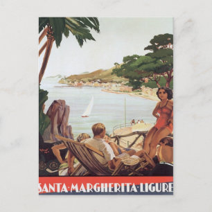 Vintage Santa Margherita Ligure Postkarte