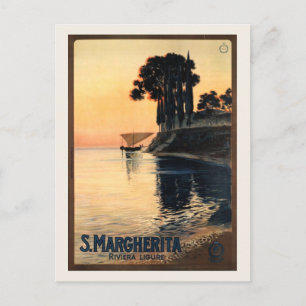 Vintage Santa Margherita Reisewerbung Postkarte