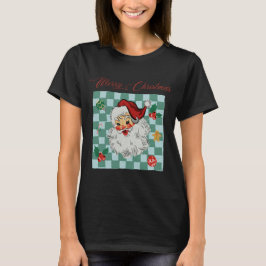 Vintage Santa Merry Christmas Design T-Shirt