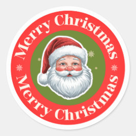 Vintage Santa Merry Christmas Sticker