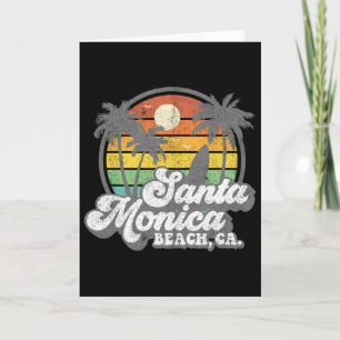 Vintage Santa Monica Beach Kalifornien Surfen Surf Karte