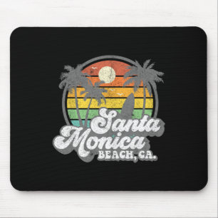 Vintage Santa Monica Beach Kalifornien Surfen Surf Mousepad