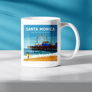 Vintage Santa Monica Kalifornien Kaffeetasse