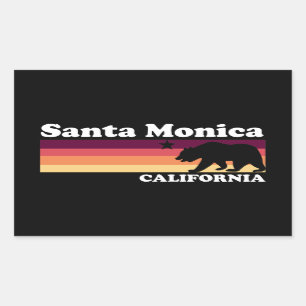Vintage Santa Monica Kalifornien Rechteckiger Aufkleber