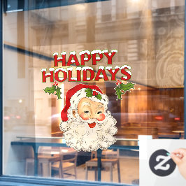 Vintage Santa No 2 Fensteraufkleber