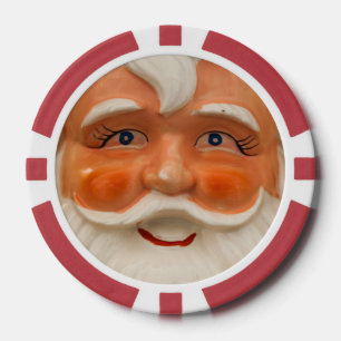 Vintage Santa-Oberfläche Pokerchips